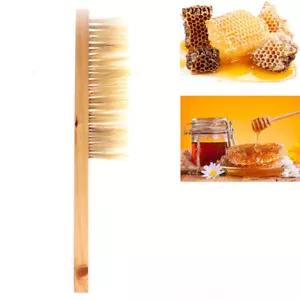 1*Wood Honey Brush Wasp bee Sweep Two Rows Of Horse Tail Hair Beekeeping T RA_sh - Picture 1 of 11