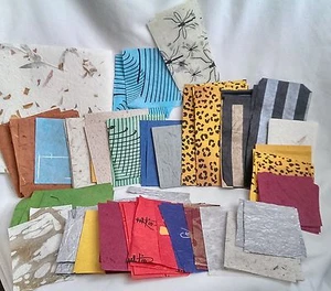 100 Grams Assorted/Scrappets/Mulberry Paper/Decoupage/Craft/130pc average - Picture 1 of 13