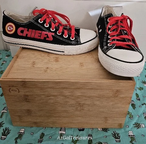 Kansas City Cheifs E-lov Converse Style Shoes Adult Size 40 Cover