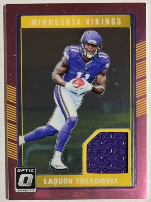 2016 Donruss Optic Rookie Threads Pink #27 Laquon Treadwell Jersey Vikings - Image 1 of 2