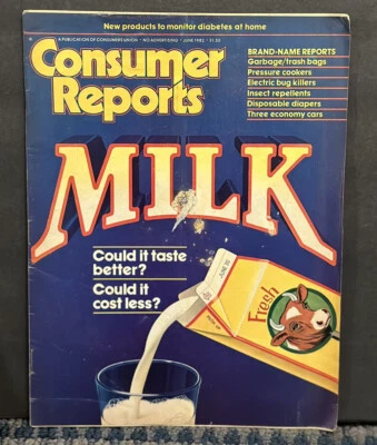 1982 June Consumer Reports Magazine, MILK (MH610) - Image 1 of 2