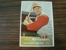 1957 Topps # 373 Pete Whisenant card Cincinnati Redlegs
