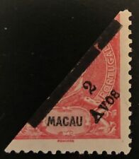BroadviewStamps Portugal Macau #159 bisect MH.  2a on half of 4a.  Solid stamp.