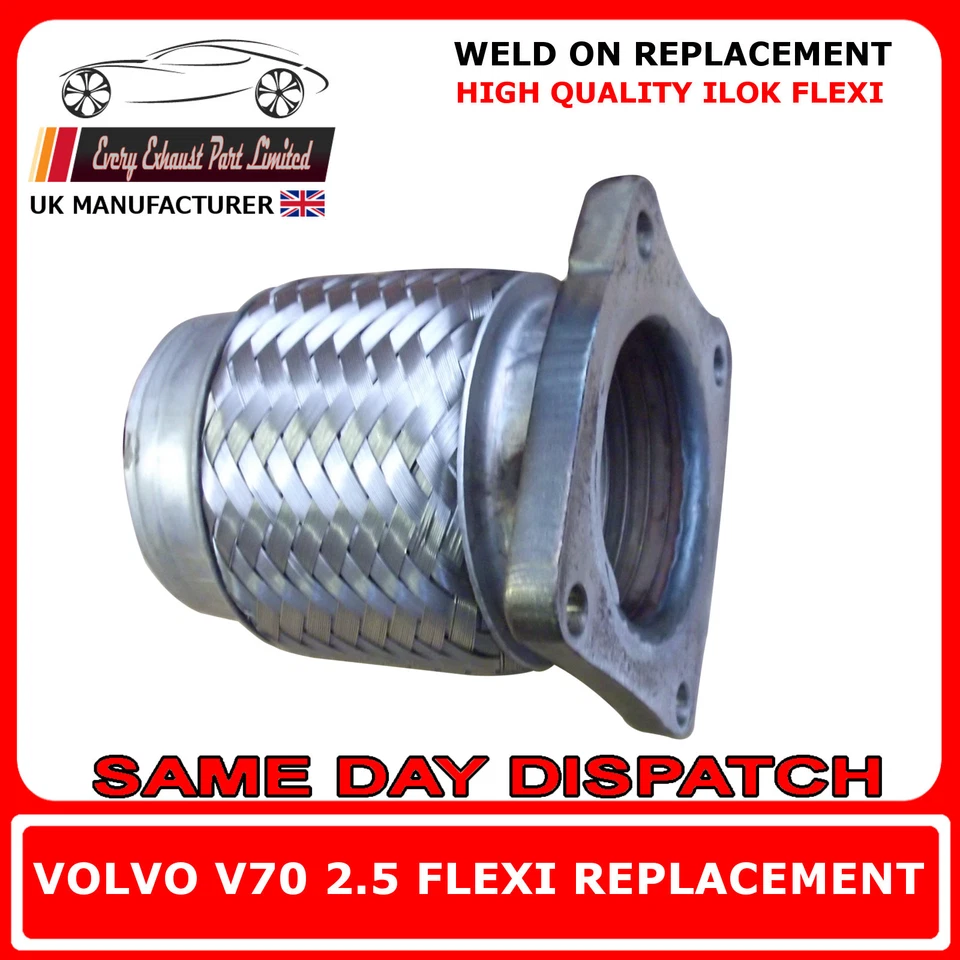 Volvo V70 2.5 1997-2000 Reparación Escape Flexi Flex Repuesto para Tubo Delantero - Imagen 1 de 1
