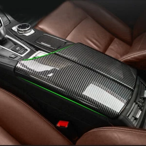 For BMW 5 Series F10 11-16 Carbon Fiber Color Armrest Box Console Box Cover Trim - Picture 1 of 5