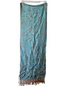 Kroren Pashmina Bufanda Envoltura Asiática Turca Turquesa Mezcla Cachemira - Imagen 1 de 13