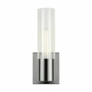Capital Lighting 632611BC Logan Wall Sconce 1-Light 100 Watts, Black Chrome - Picture 1 of 3