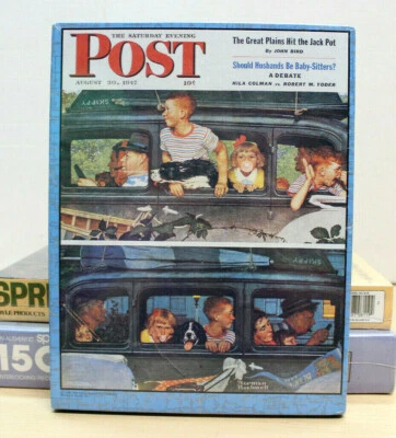 NEW Sealed Saturday Evening Post Norman Rockwell Coming and Going 500 PCS Puzzle - Image 1 of 4