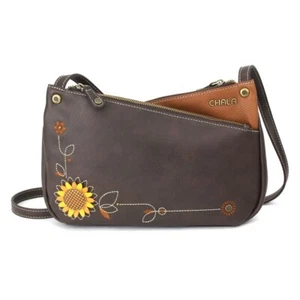 CHALA Criss Crossbody Shoulder Bag with Adjustable Strap SUNFLOWER (Brown) NWT - Picture 1 of 7