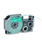 1× Compatible With Casio Xr-12Gn Black On Green Label Tape For Ez Kl-60 12Mm