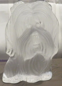 Wikinger Glas-Aufkleber "Hund" - Briefbeschwerer/Buchstütze, klar, mattiert, handgefertigt USA - Bild 1 von 8