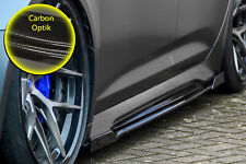 Seitenschweller mit Wing vorne und hinten aus ABS für Audi RS6 C8 Carbon Optik