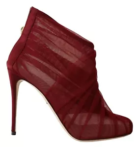 Dolce & Gabbana Zapatos Rojo Tul Botines Tacón de Aguja EU36.5/US6 - Imagen 1 de 11