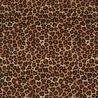 Leopard Print Fabric - 100% Cotton Poplin - Natural - Rose & Hubble Material