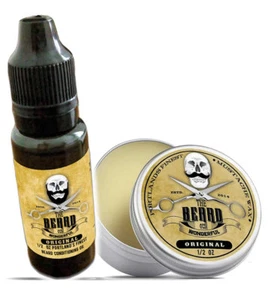 Combo Set Beard Conditioning Oil Moustache Wax Mens Beard Grooming Kit Original - Picture 1 of 11