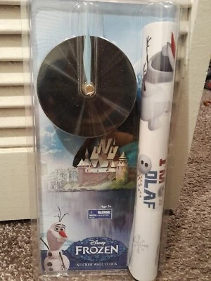 Disney's Frozen Sticker  Wall Clock 4" W/ 16 Stickers, Olaf, New - Image 1 of 4
