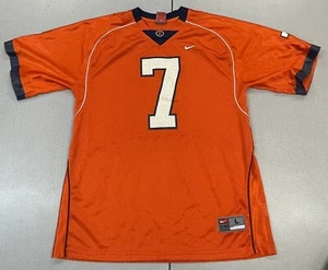 VTG Nike Illinois Fighting Illini Football Jersey #7 Youth Large Orange - Picture 1 of 3