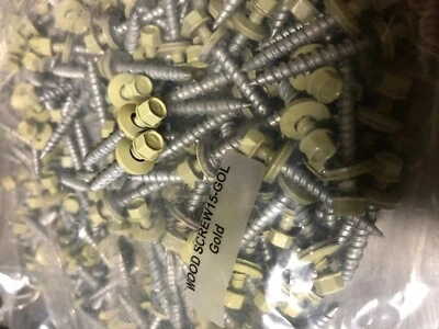 500 piezas #10x 1-1/2 pulgadas de metal para techos/revestimientos ORO (amarillo verde)   Foto 1 de 3