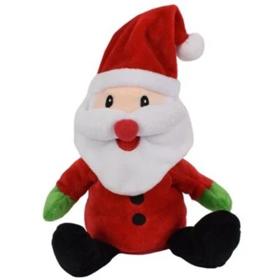 COSE DA CASA Babbo natale rosso con cappello ripete quando si parla salta peluche pupazzo 20