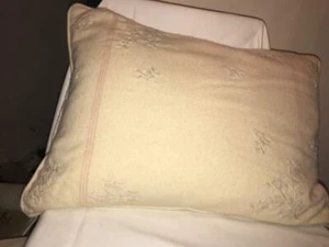 Ralph Lauren Winter Cottage Cream Pink Wool Throw Pillow New - Picture 1 of 7
