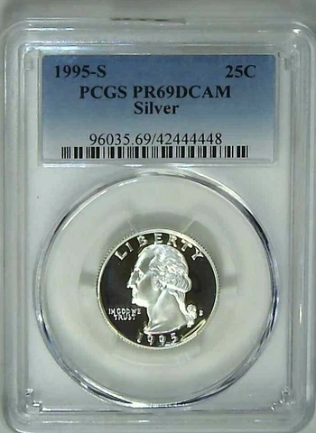 1995-S 25C Washington Quarter PCGS PR69DCAM 90% Silver 22llct0225 Cover