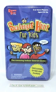 University Games Scavenger Hunt for Kids Indoor Search Card Game NEW Tin, SEALED - Picture 1 of 6