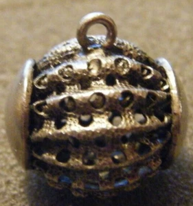 Old antique metal button  barrel shape  metal shank 6/8" - Picture 1 of 4