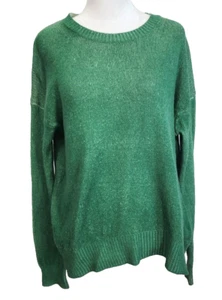Majestic Filatures Large Green Sweater Deluxe Tricot Pullover Crew Read - Picture 1 of 14