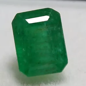 Esmeralda verde colombiana MUZO natural de 7 quilates con certificación GIE SIN TRATAR AAA+ piedras preciosas - Imagen 1 de 5