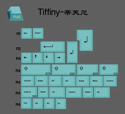 Geeklark 5 Sides Dye Subs PBT Modifier Keycap 2.75 2.25 2U shift Addon Keycaps   - Image 1 of 4