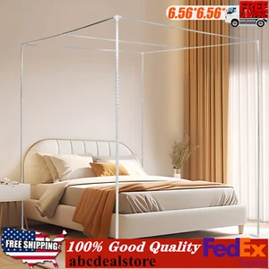 Beyeutao Stainless Steels Bed Canopy Frame Mosquito Net Frame Post Bracket Four - Picture 1 of 11