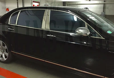 Bentley Continental Flying Spur chrome PILLAR POST TRIM stainless steel sedan - Image 1 of 3