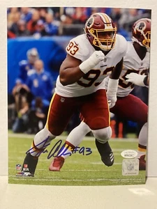 Jonathan Allen Signed Washington Redskins 8x10 Photo JSA - Picture 1 of 6