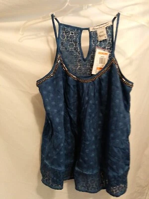 Camiseta sin mangas American Rag Juniors talla S bordada con cuentas correa de espagueti nueva con etiquetas  Foto 1 de 4