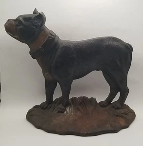 Antiker Bradley und Hubbard Boston Terrier Hund Gusseisen Türstopper 11" x 10" - Bild 1 von 6
