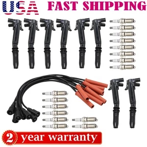 For 2010-2017 Ford F150 F250 F-350 6.2L UF631 UF639 8PC Ignition Coil Spark Plug - Picture 1 of 10