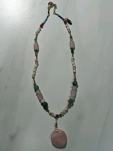 16 Zoll Perlenkette mit Anhänger im Jade-Stil - Bild 1 von 5