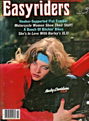 "EASYRIDERS"  (DAVID MANN / POSTER)  ~ OCTOBER 1982 ~  *** VINTAGE ISSUE *** - Imagem 1 de 4