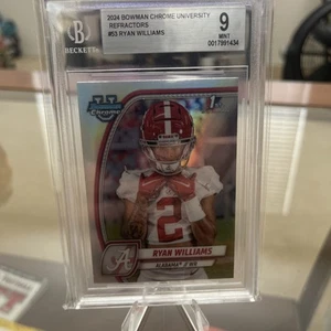 RYAN WILLIAMS 2024 BOWMAN CHROME UNIVERSITY #53 1ST BOWMAN REFRACTOR BGS 9 - Picture 1 of 1