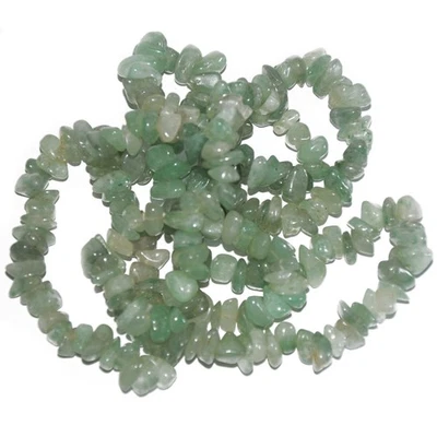 Vintage Kette grüne Steine Aventurin Quarz Edelstein Splitter 85 cm zeitlos - Bild 1 von 2