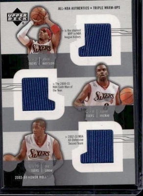 2003-04 UD Honor Roll #AI/AM/ES Iverson / McKie / Snow All-NBA Triple Warm Ups - Image 1 of 2