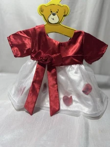 Costruisci Un Orso Vestito Rosso Bianco San Valentino Cuori Galleggianti Vestiti Outfit Vintage - Foto 1 di 8