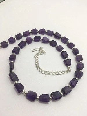 Collana girocollo da donna A++ pepita sfaccettata in argento con perle... - Immagine 1 di 4