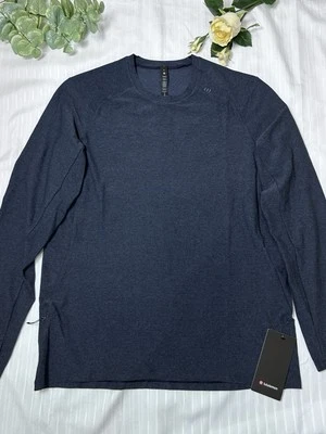 NWT$98 Lululemon Surge Warm Crew Shirt - HTTN  (Heathered True Navy) - Size XL - Image 1 of 4