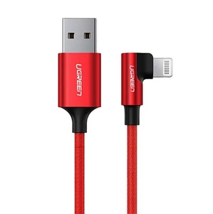 Ugreen Câble Lightning USB-A MFi 1m 2.4A Anglé Rouge - Photo 1/10