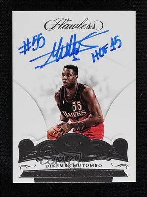 2017-18 Panini Flawless Flawless Auto /25 Dikembe Mutombo #FA-DM Auto HOF - Image 1 of 2