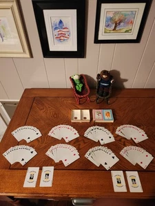 Carte da gioco Congresso (2) mazzi in scatola di velluto set completi tema carota/rapa - Foto 1 di 8