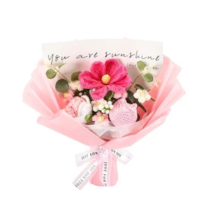 Crochet Flower Blooming Tulip Bouquet: Handmade Artificial Flower Knitted Bou... - Foto 1 di 7