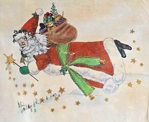 Santa's Magic Dizzle Dizzle PreShaded IronOn Christmas Transfer Fabric Kit 53025 - Picture 1 of 6