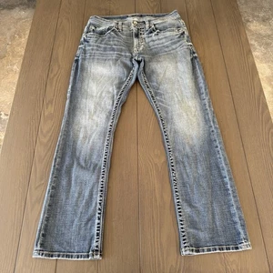 BKE Buckle Jake Straight Leg Jeans Mens 32x30 Blue Wash Premium Stretch Denim - Picture 1 of 12